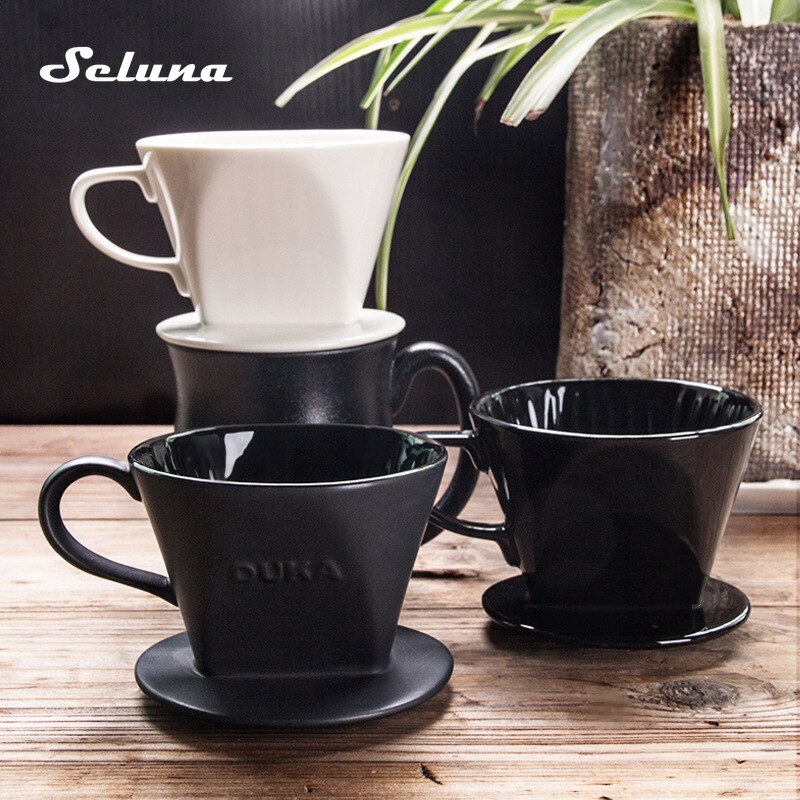 101/102 Cone Coffee Dripper Ceramic Hand Drip Coffee Filter V60 Permanent Coffee Brewer Pour Over Coffee Maker Drip Filter