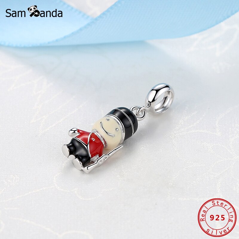 Nowy 100% 925 srebrny koralik urok londyn osłony domowe zawieszki uroki dopasowanie oryginalna bransoletka kobiety Diy biżuteria