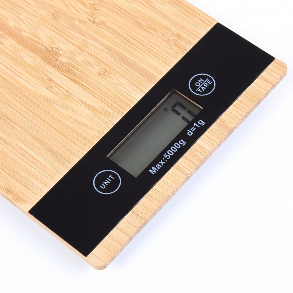 Bamboo Wood Scale Kitchen Measuring Digital Scales Electronic Food Scales Tools for Kitchen Measuring Accessories