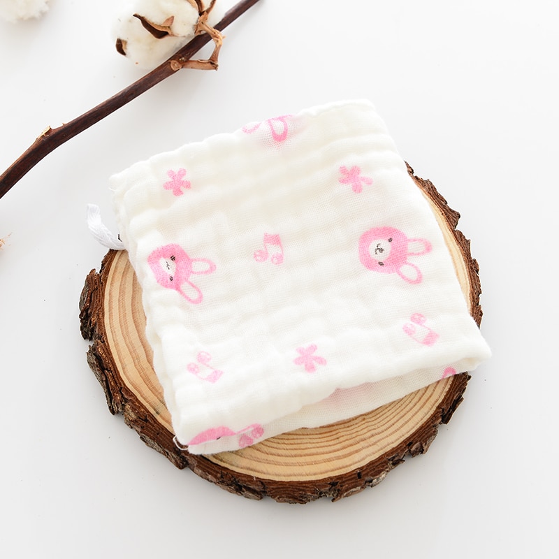5pcs/lot Baby Handkerchief Square Fruit Pattern Towel 28x28cm Muslin Cotton Infant Face Towel Wipe Cloth