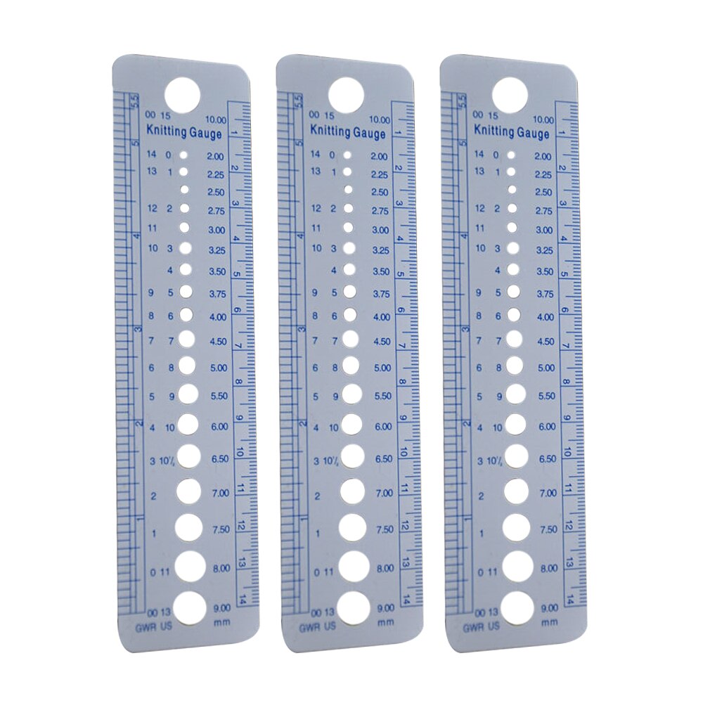 DIY Plastic Yarn Ruler Ruler Tool Gauge Needle Sweater Knitting Gadgets Practical Material Soft Arts,Crafts & Sewing