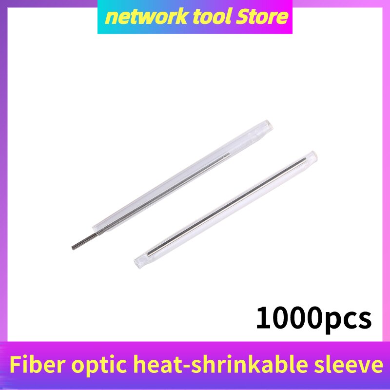 1000pcs single steel needle Fiber optic heat-shrinkable sleeve 60mm FTTH fiber optic fusion splice protection tube