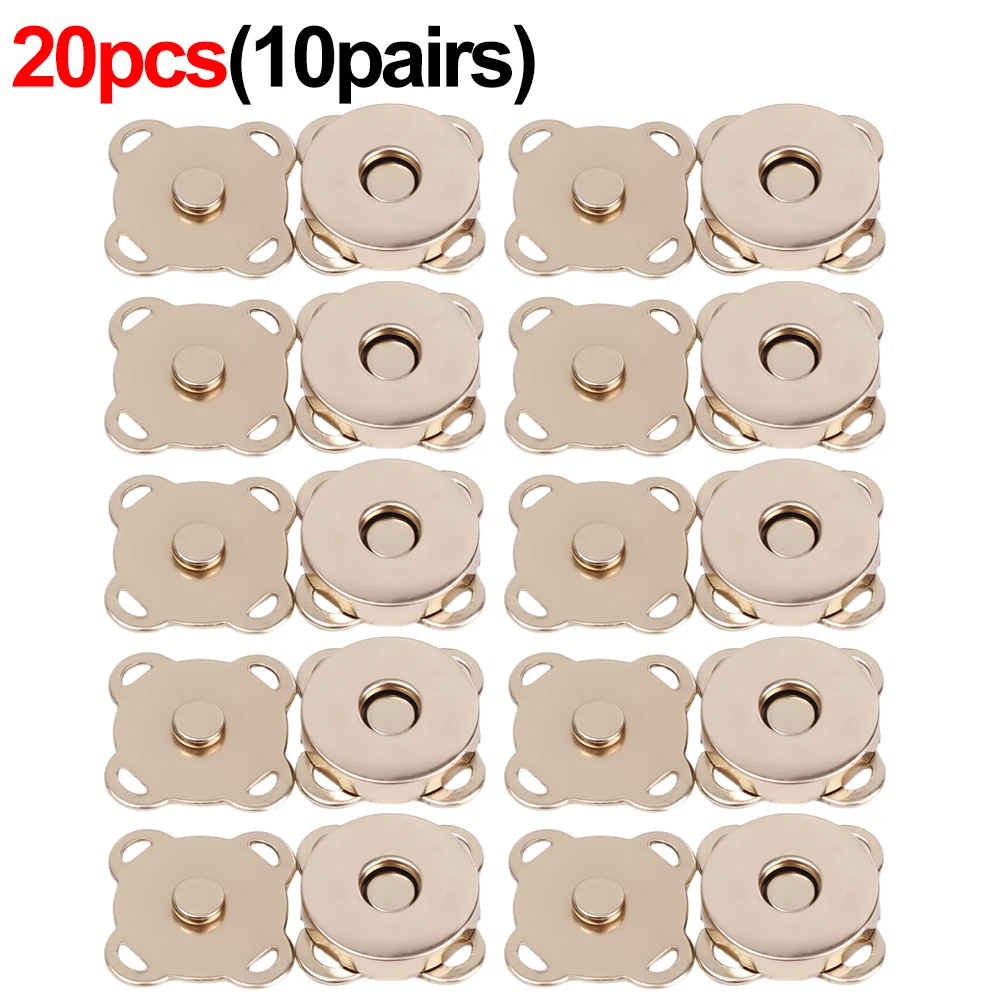 2/20 stücke NäHenne Metall Magnet verschlüsse Verschlüsse für Geldbörse Handtaschen DIY Herstellung Knöpfe Schlösser Pflaumen blüte Stifte Kleidung Handwerk Knöpfe: 3/8" / Gelb