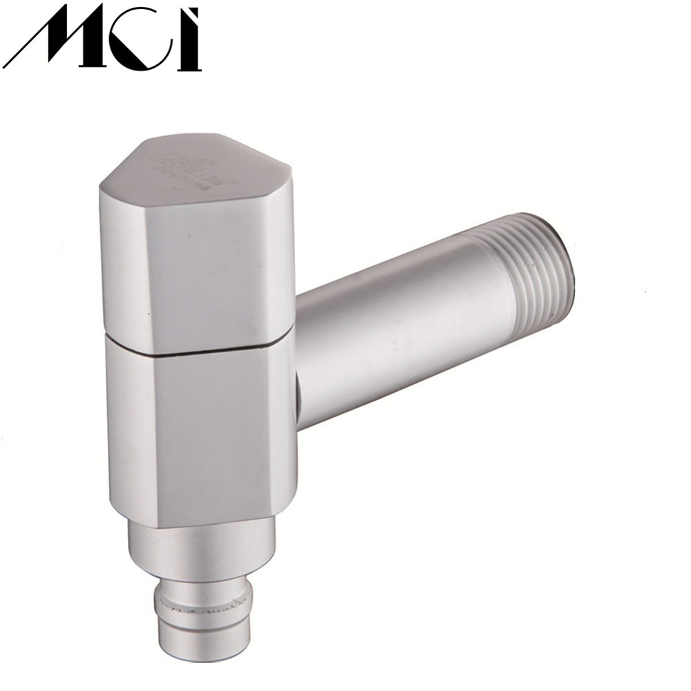 Grifo de aluminio anodizado de espacio para jardín, grifería fría para lavadora, fregona, inodoro, Mic-B008