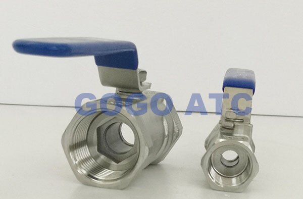 GOGO 1PC Ball valve Stainless steel SS304 201 SS316 Small Ball Valve DN10 Female thread 3/8" BSP 2 way valve