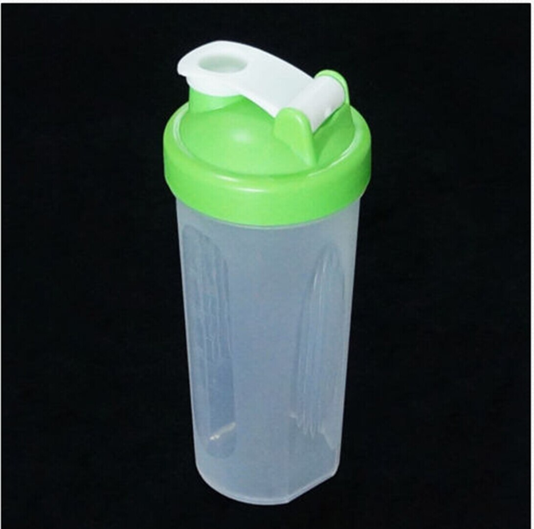 600ml kopp bpa gratis riste protein blender shaker mikser drikke visp ball flaske: Grønn