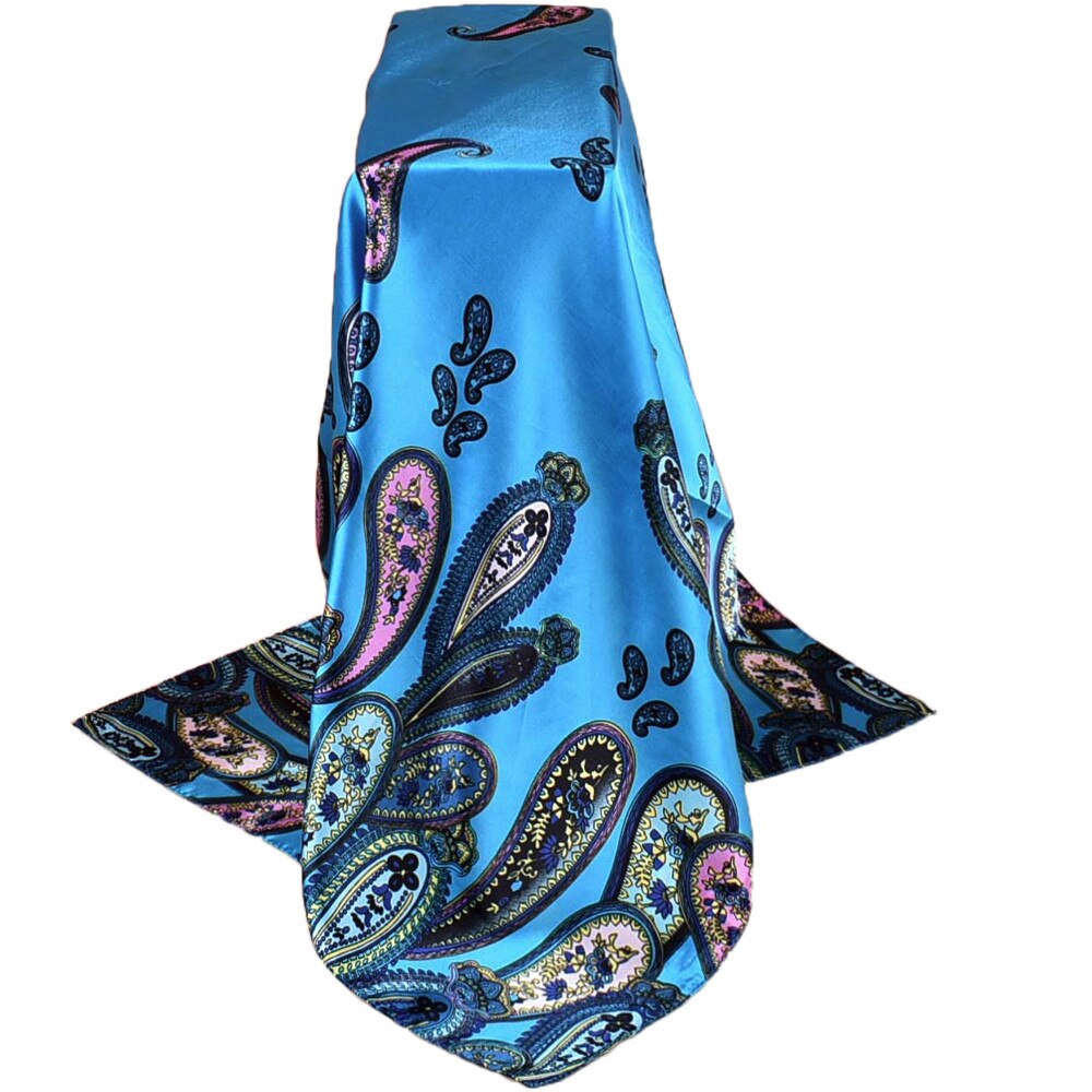 Women Print Long Soft Wrap Scarf Scarves For Women Shawl Scarves Ladies Shawl Bandana Summer Beach Hijab: Blue 