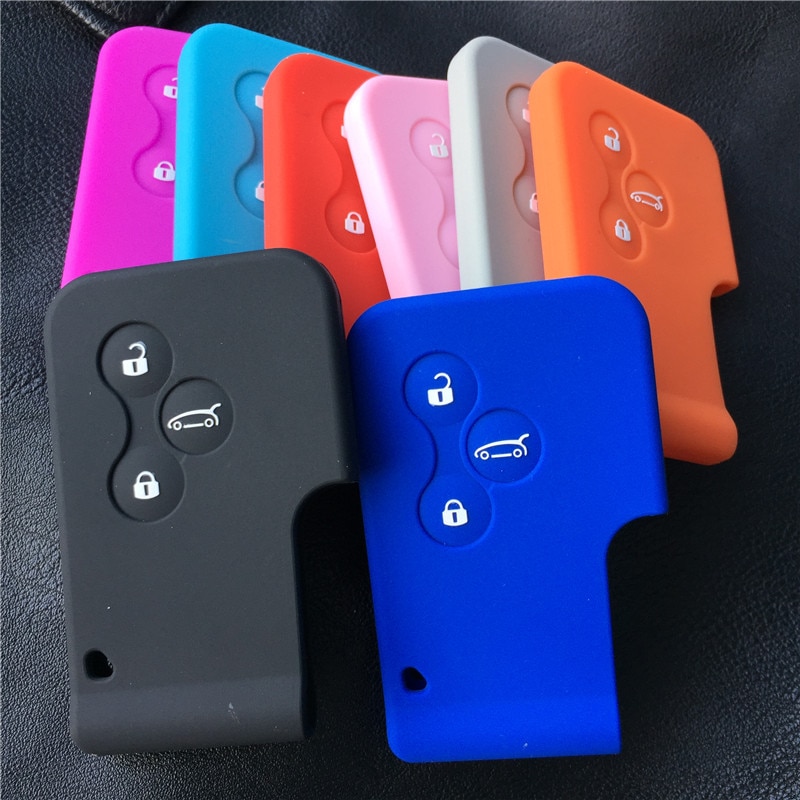 Funda de goma de silicona para llave de coche, para Renault Megane R.S. Scenic 3 botón tarjeta llave funda carcasa