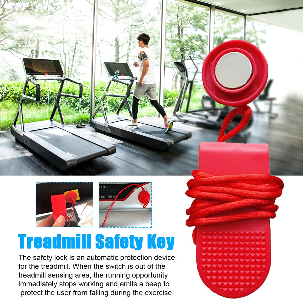 Máquina de correr para gimnasio, interruptor de bloqueo ABS, piezas de repuesto, llave de seguridad Universal para caminadora con imán, equipo de Fitness
