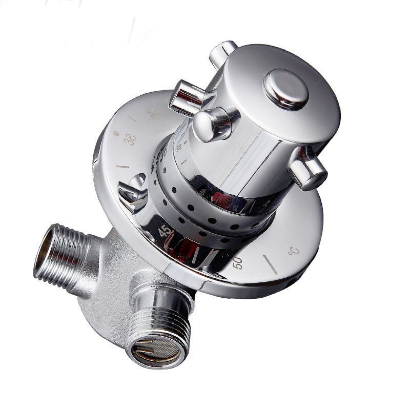 Onyzpily termostatisk blandarventil av mässingpatron kallt vatten  g1/2 standardtemperaturreglage som blandar badrumstillbehör: Skriv a