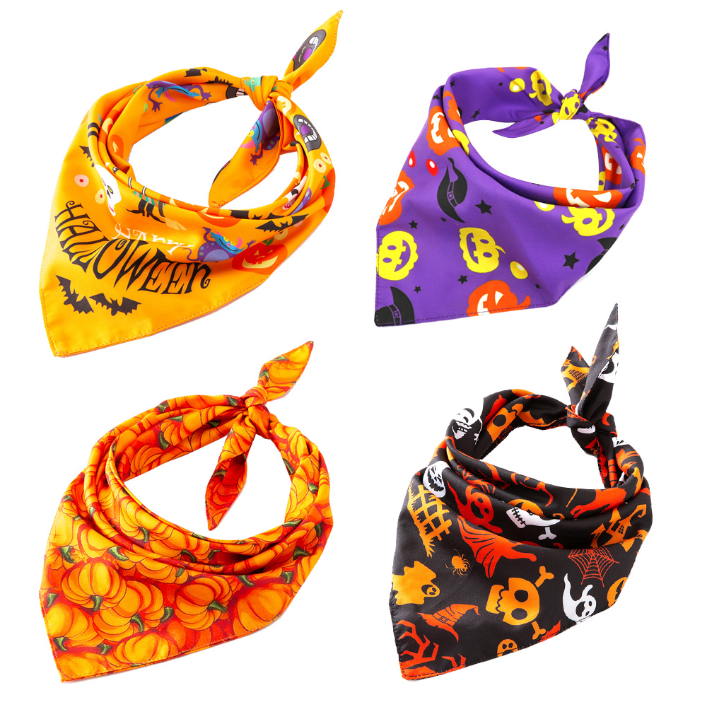 Bandana d'halloween anniversaire pour chien, bavoir de noël pour chien, marguerite, chat, accessoires pour animaux de compagnie, petit, moyen et grand gabarit