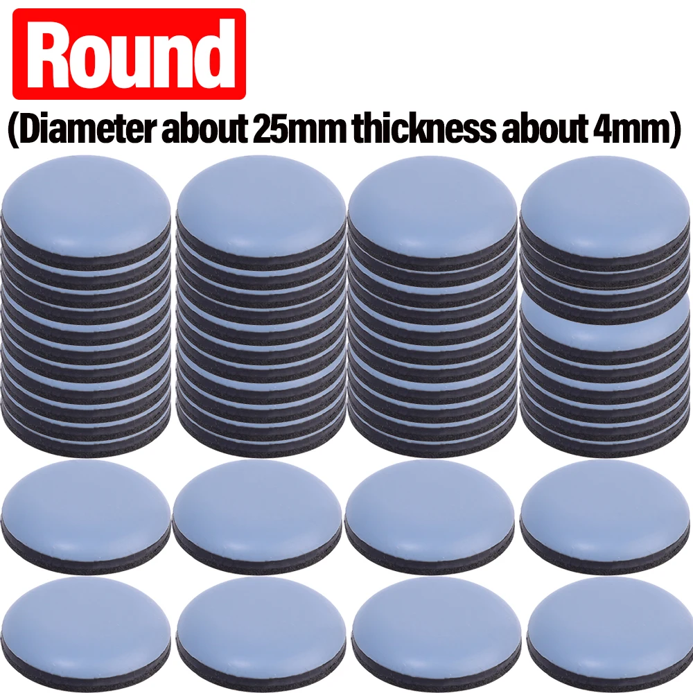 40-4PC Möbel Slider Pads Selbstklebende Boden Schutz Matte Anti Scratch Gummi Sofa Tisch Stuhl Beine Pad Möbel zubehör: M / Black & White