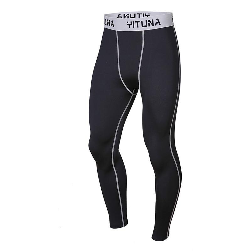 Laufhose Männer Joggen Sport Gamaschen Fitnessstudio Fitness Kompression Hosen ÜSpund trainieren Schnell trocknend Spandex Aktive Hosen: Grau / L
