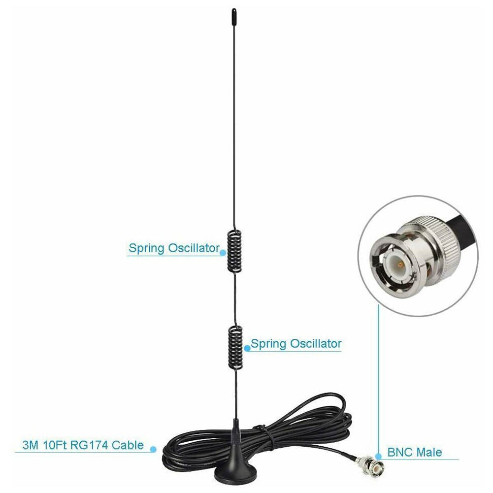 Antenna Aerials VHF UHF Ham Radio Antenna Amateur Radio Mobile Radio Scanner Antenna BNC For Vehicle Mounted Talkie Car Parts