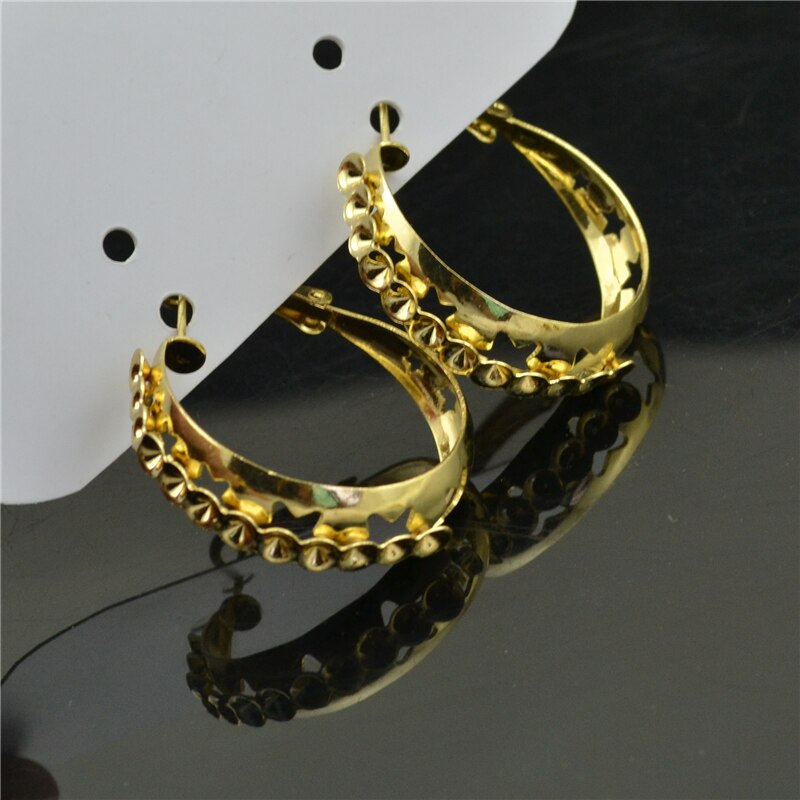 Grampo em Brincos da orelha para as mulheres Sem piercing anéis de orelha Exagerada Grande círculo de Ouro 2020 Moda jóias brincos Senhoras: 3cm gold clip A
