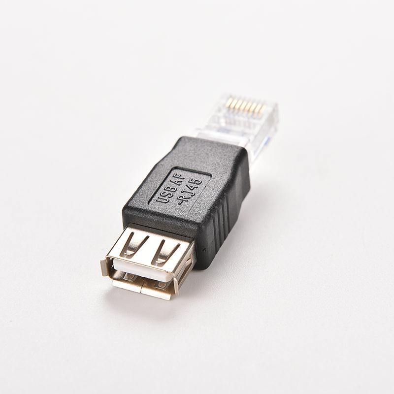 Laptop Lan Netwerk Kabel Ethernet Converter Plug Jetting Pc Crystal Head RJ45 Male Naar Usb 2.0 Af Een Vrouwelijke Adapter connector