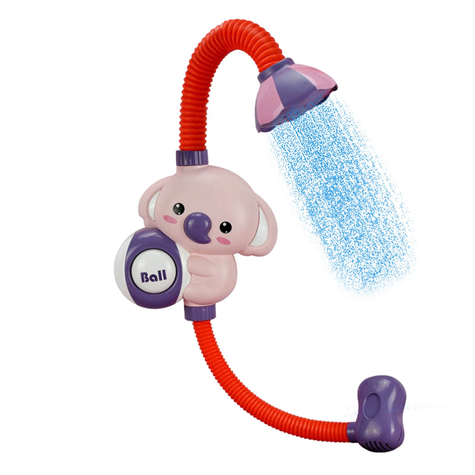 Pompe à eau électrique amusante pour bébé, jouet de bain en forme d'éléphant, bec de douche, jouets pour enfants: Red