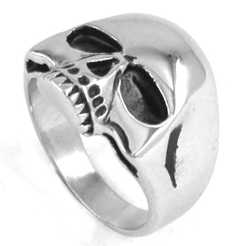 Gros crâne Biker anneau en acier inoxydable bijoux classique Punk couleur argent noir or Biker crâne anneau hommes femmes enfants SWR0036A