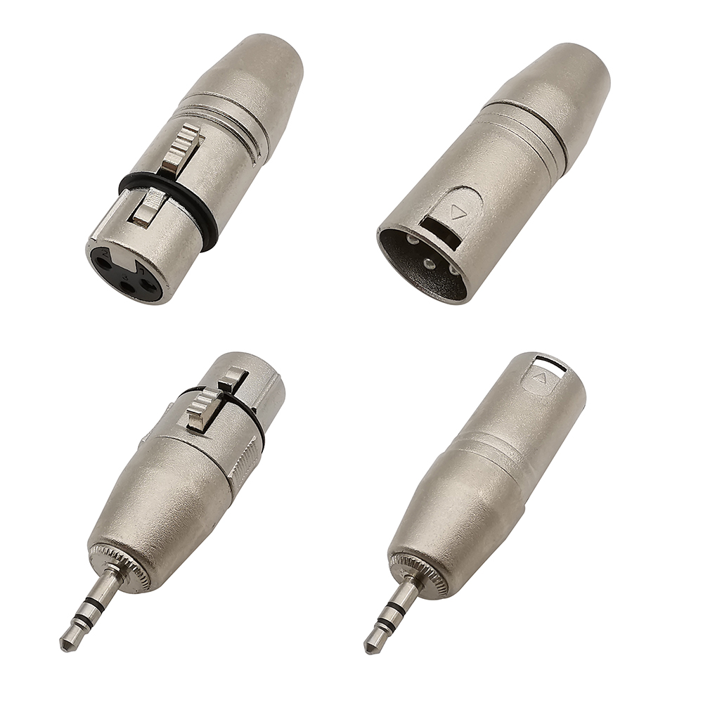 1 Stücke 3,5mm zu XLR 3 Stift Weiblich Männlich Audio- Adapter Konverter Stecker Für Mikrofon Lautsprecher