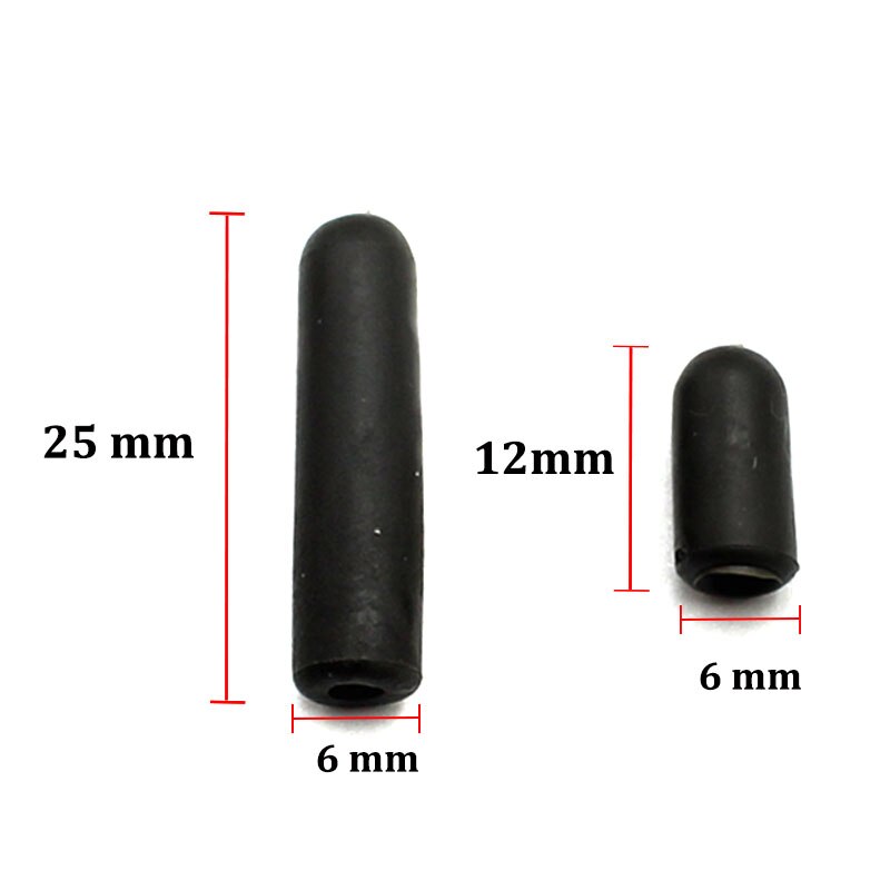Perles d&#39;amortisseur de choc en caoutchouc pour pêcher la carpe,accessoires de pêche constitués de tampons de 12 à 25mm avec plateforme, 20 pièces,