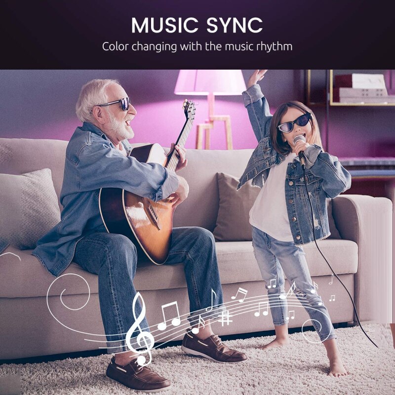 NiteBird gosund Smart lamp E27 8W wifi LED light bulb RGB+warm light multicolor dimming bulb work with Alexa Tuya Smart Life APP