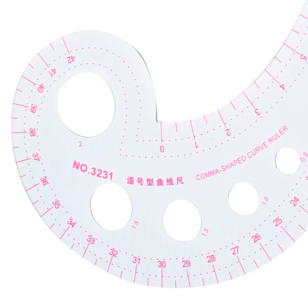 1 Pc Sewing Tools Soft Plastic Comma Shaped Curve Ruler Styling Ruler French Curve