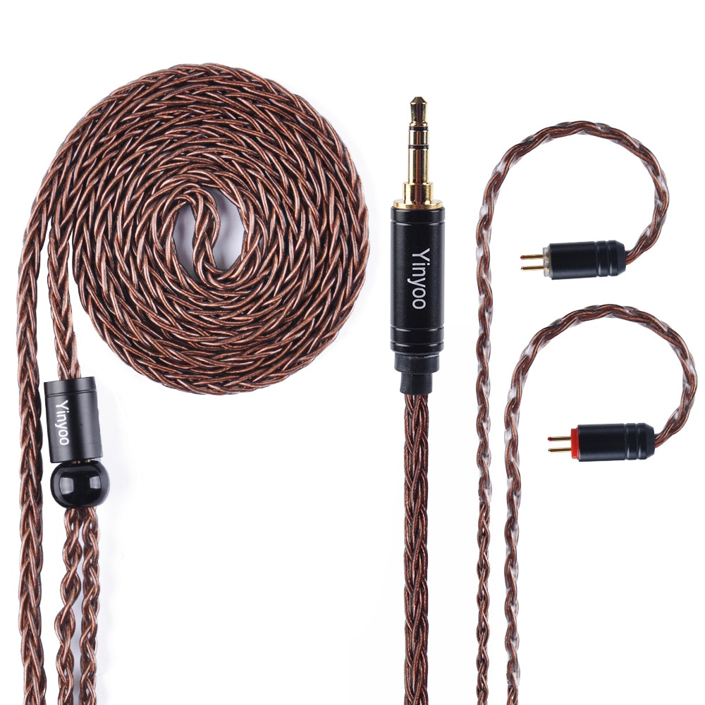 Yinyoo 8 Ader Silber Überzogene Kabel MMCX/2Stift Stecker 4,4/3,5/2,5mm Ausgeglichen Kabel Für v80 ZS10 wie10 ZST ES4 wie06 C10 C16