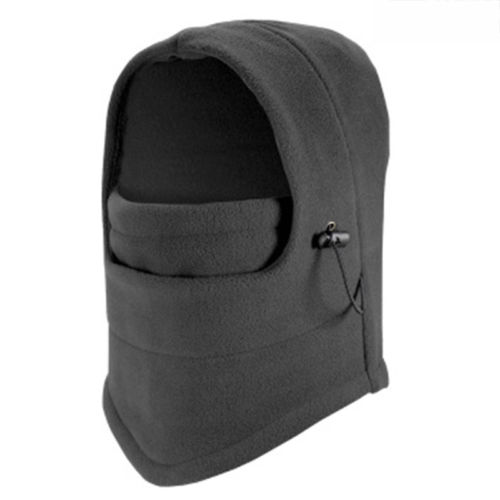 Männer Frauen Winter Vlies Gesicht Masken Motorrad Winter Thermische Vlies Sturmhaube Männer Frauen Ski Gesicht Maske Hals Wärmer Haube Hütte kappe: Grau