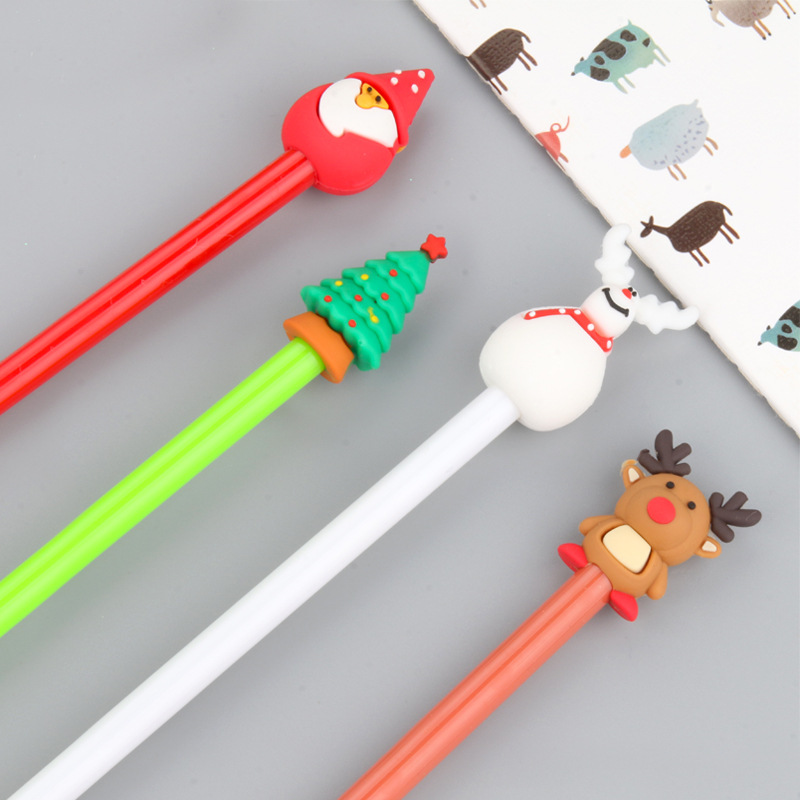 1PCS Cute Cartoon Christmas Series Neutral Pen Students Pen Black Pen for Christmas Gel Pen Cute Stationary