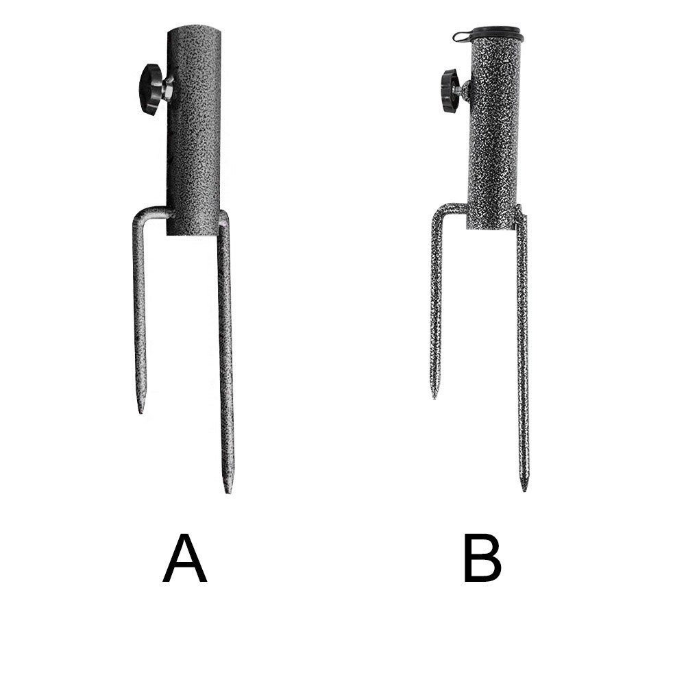 Umbrella Base Portable Heavy Duty Pole Holder Ground Insert Parasol Solid Easy Setup Iron Outdoor For Park Patio Beach