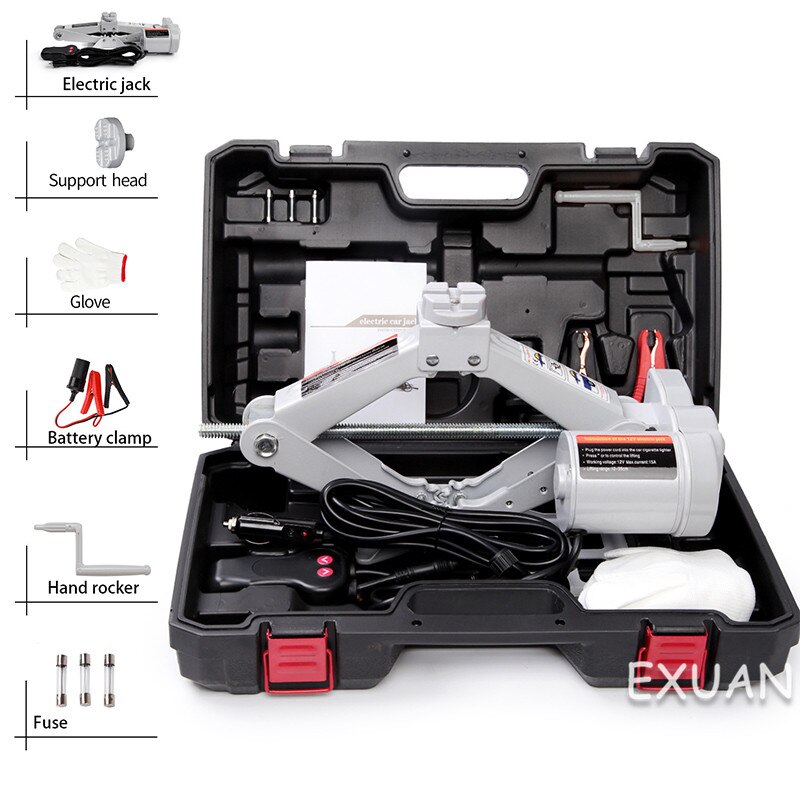 The upgraded version of multi-function jack lifting tool, 12V jack for trucks, and durable electric scissor jack for automobiles