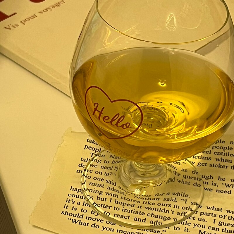 Franse Liefde Beker Rode Brief Cup Romantische Hart Wijn Cup Voor Wedding Party Koffiekopje Cut Glas Cup Leuke Water fles