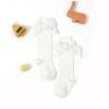 Calcetines con lazo a la para niñas, cómodos y elegantes, hasta la rodilla: Blanco / 0-3 years