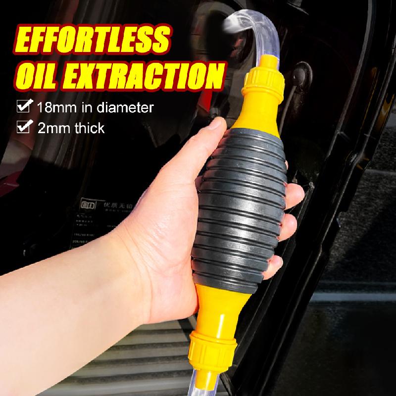 Universal Car Motocycle Siphon Pump Portable Fuel Hand Pump Manual Fuel Gasoline Diesel Transfer With Pvc Hose One Way Valve