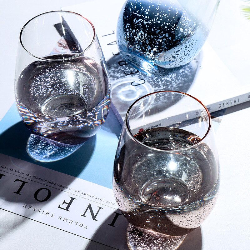 600ML Ins Nordic sky glass Glass Cups Heat-resistant Star Sky Cup Glassware Drinking Glasses for Water Juice Beer Wine Bar