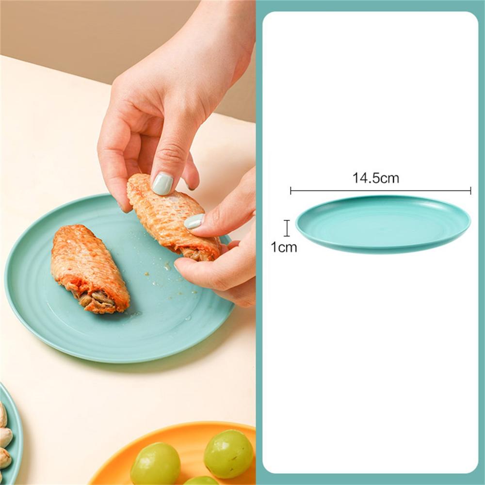 Piccoli piatti di plastica quadrati rotondi da 10 pezzi: nero