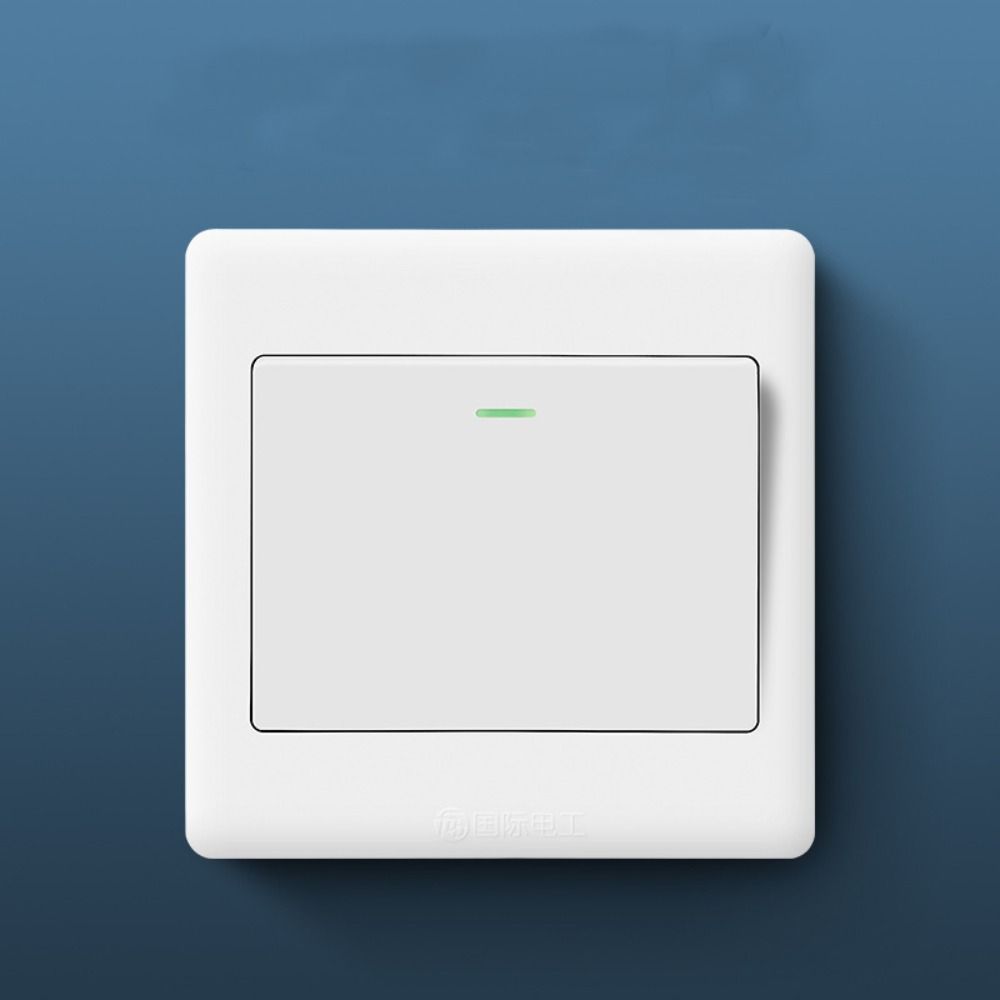 Wall Switches 1/2/3/4 Gang 1Way Button Wall Light Switch Panel On / Off Push Buttons with LED Lamp Home Accessories