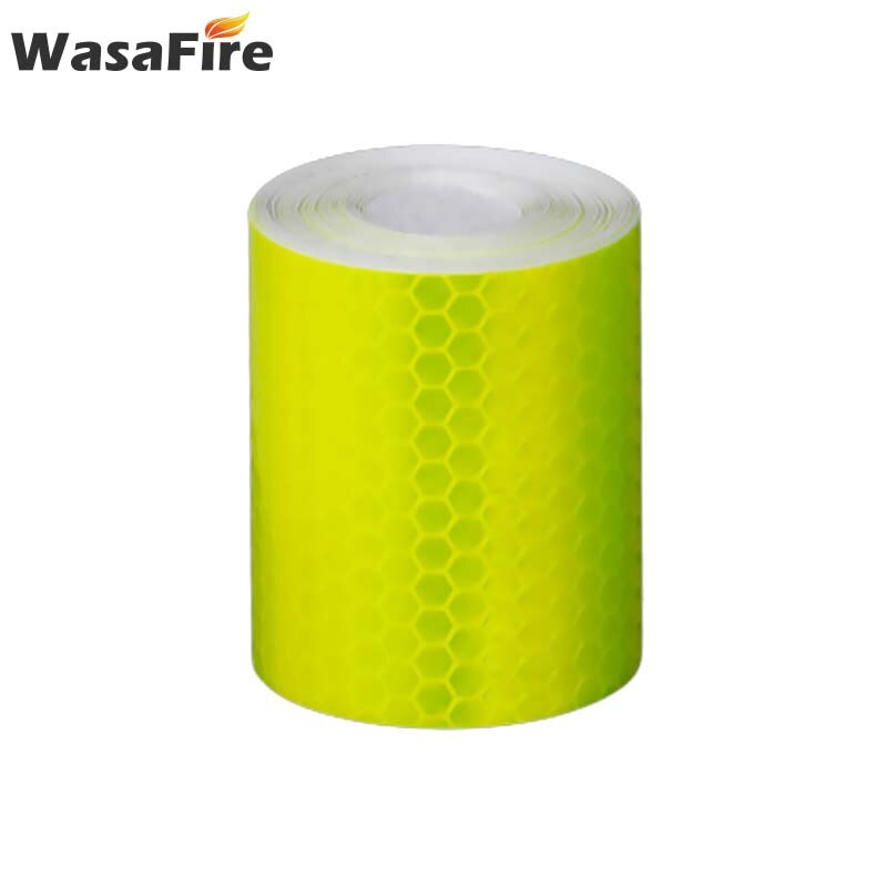 100*5cm Reflective Bicycle Sticker Cycling Wheel Spokes Adhesive Tape Decals Night Safety Warning Stickers Bike Accessories: Fluorescent Green