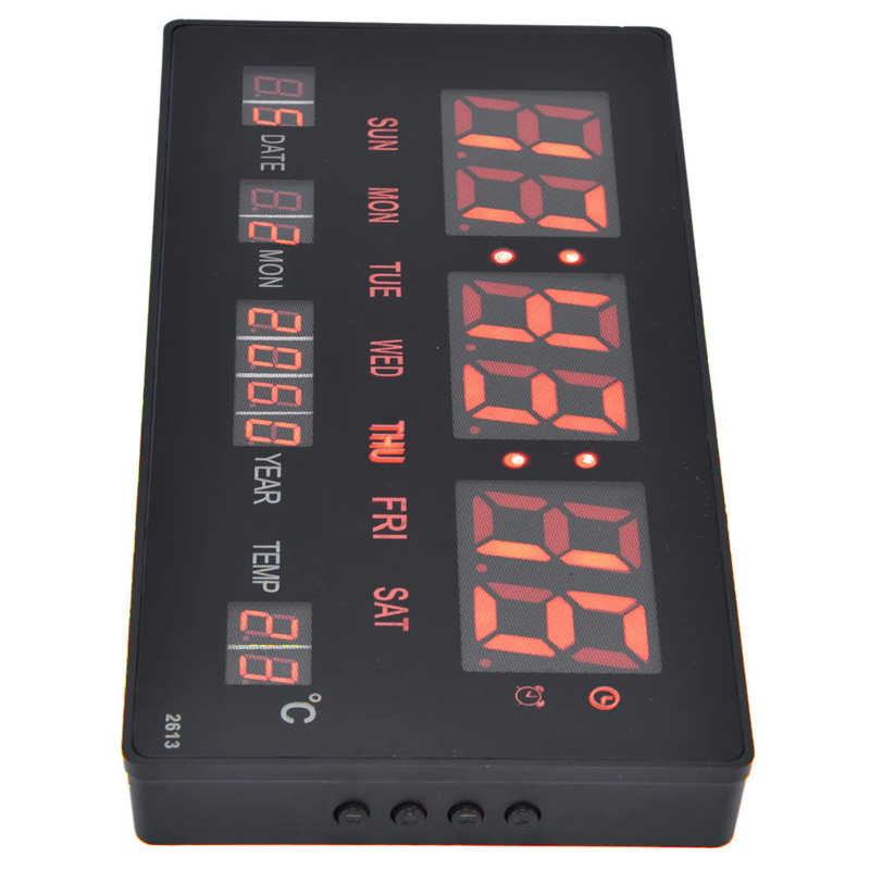 LED Digital Wall Clock Digital Wall Calendar 100‑240V for Living Room for Office