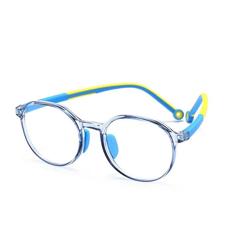 Gafas redondas para niños y niñas, lentes con montura óptica, bloqueo transparente, para estudiantes