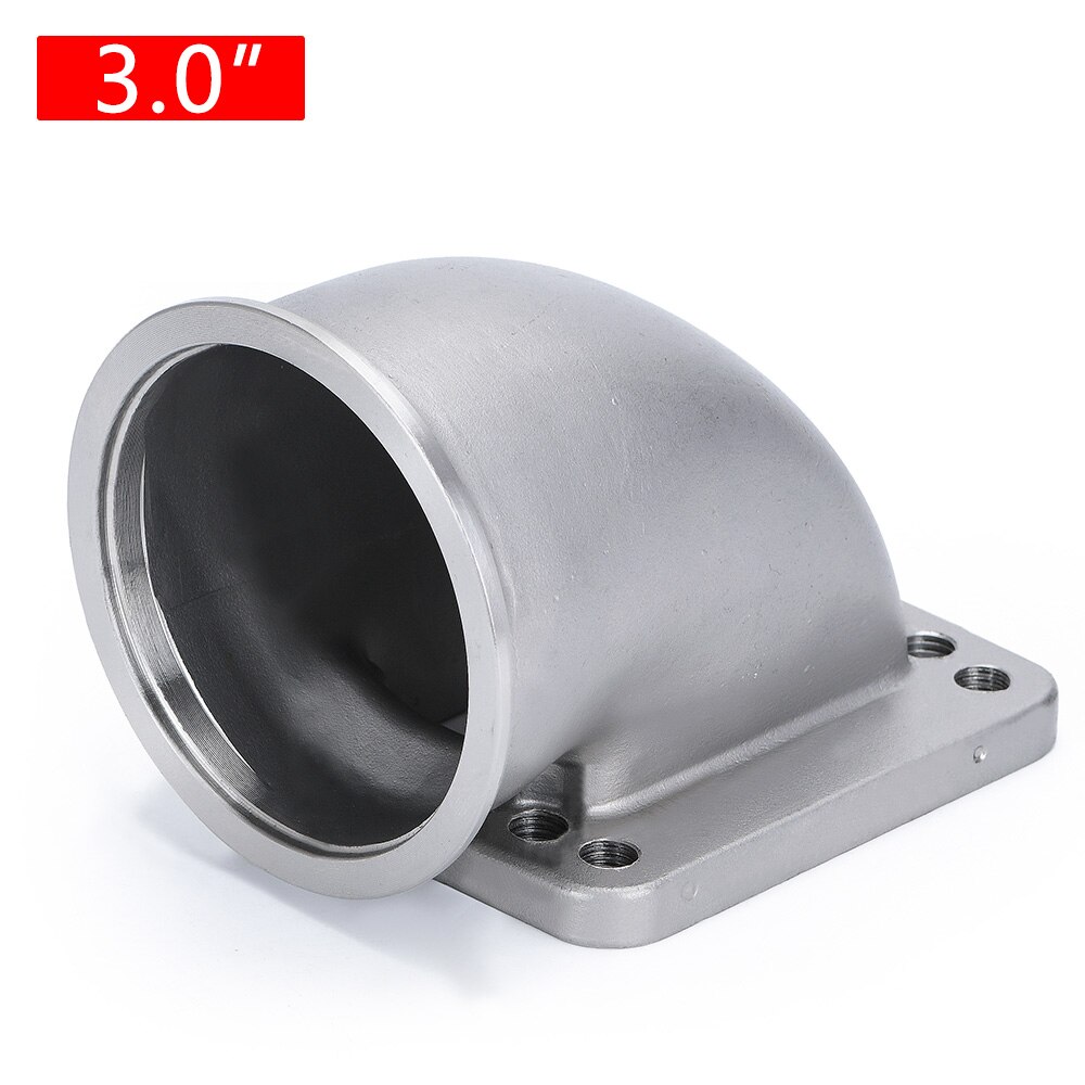 WLR - 2.5&quot; 3.0&quot; 3.5&quot; Vband 90 Degree Cast Turbo Elbow Adapter Flange 304 Stainless Steel For T3 T4 Turbocharger: 3.0 without gasket