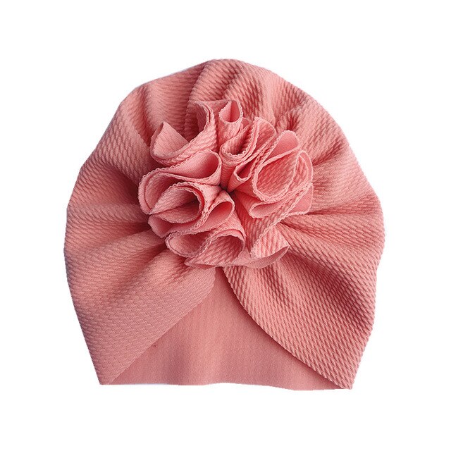 Tulbandhoedjes met stippen voor meisjes, bloeiende babyhoedjes, elastische babytulbandhoedjes voor meisjes, hoofdband, haarband voor baby's, mutsje: Roze