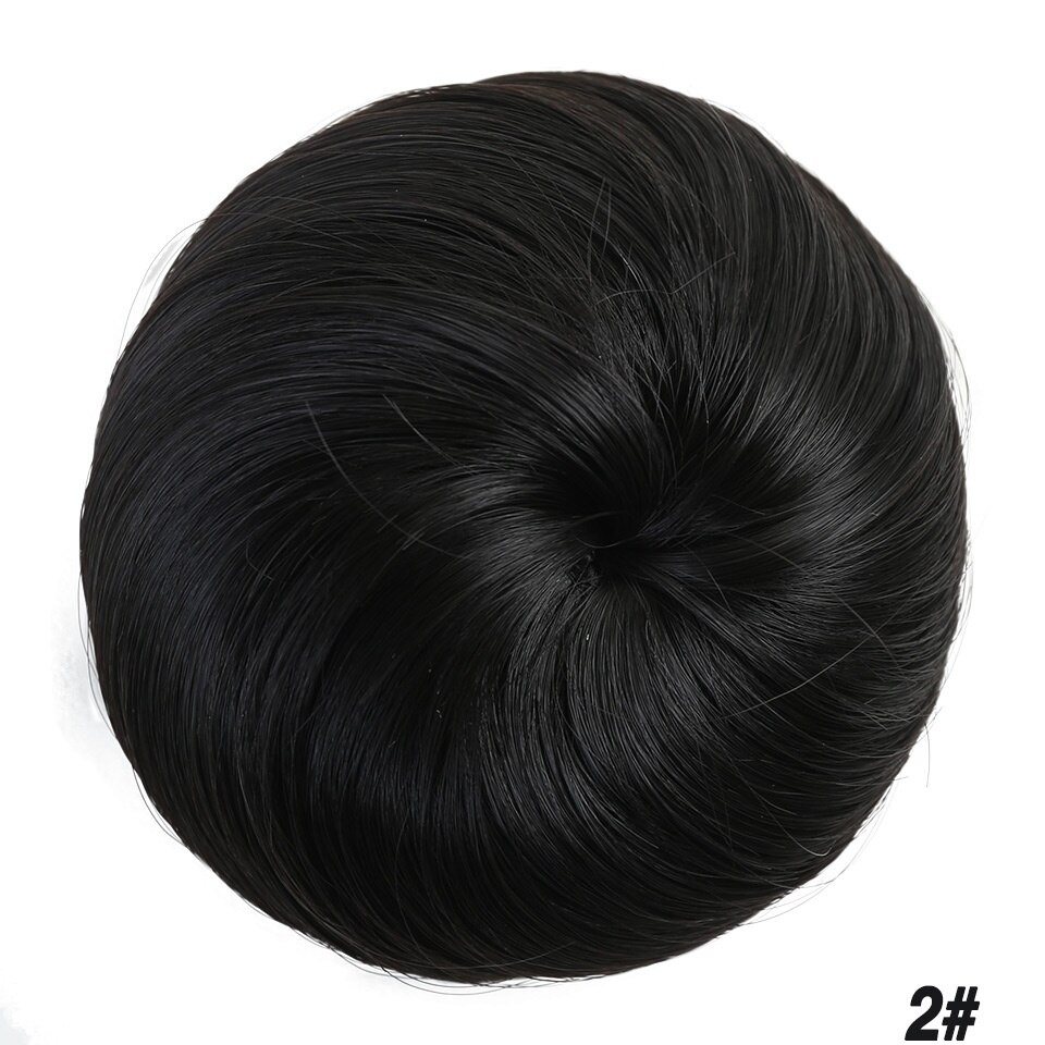 LUPU Synthetic Hair Bun Chignon Clip In Hair Extension Hairpiece Elastic Band Donut Roller High Temperture Fiber For Women: 2