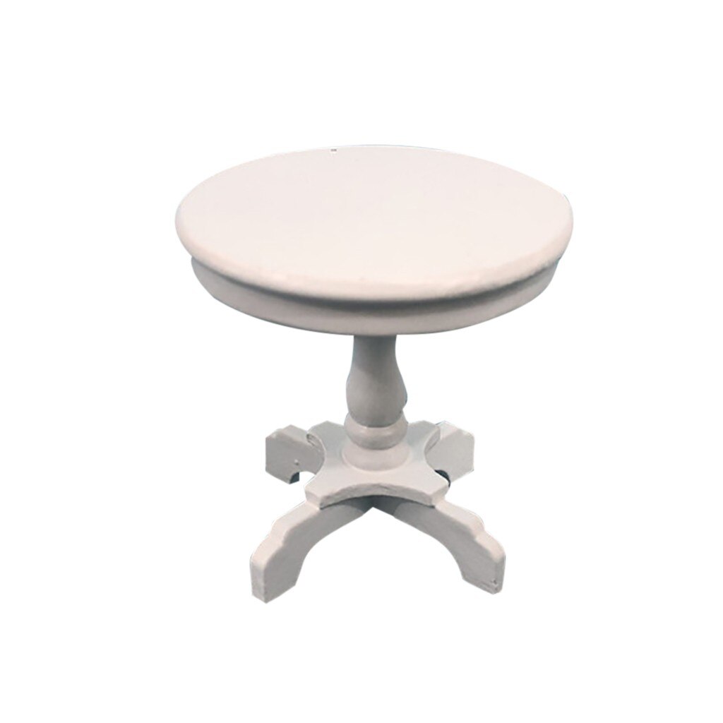 1/12 Dollhouse Miniature Mini Wooden Coffee Table Simulation End Table Furniture Toys for Doll House Decoration Accessories#4: L