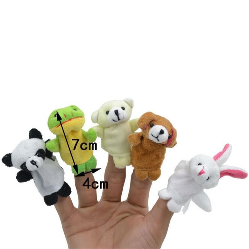 10 teile/los Karikatur Ebene Samt Finger Marionette Finger Spielzeug Finger Puppe Baby Tuch Pädagogisches Hand Geschichte Baby Spielzeug