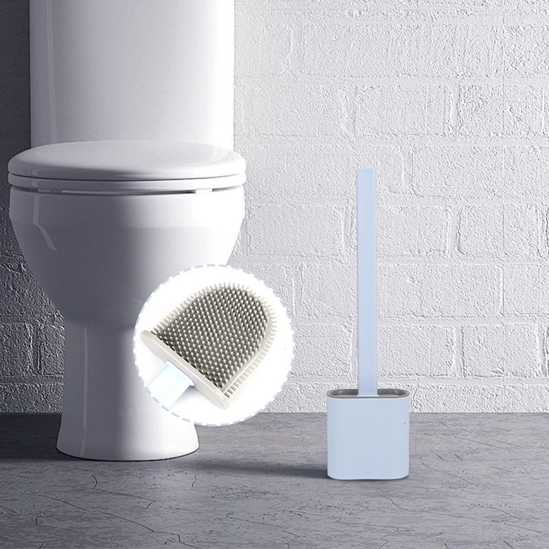 Silikoni-wc-harja flex-wc-harjan pidike pesuharjat seinään asennettava kylpyhuone-wc-puhdistusaine kylpyhuonelaitteisto