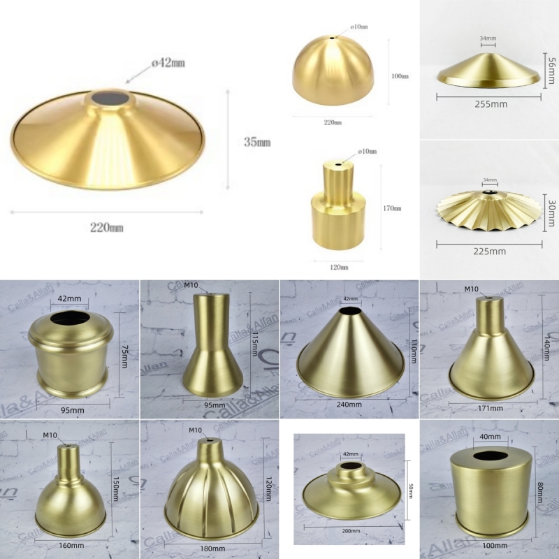 Messing Lampenkap Minimalistische Industriële Stijl Japanse Bureaulamp Vloerlamp Wandlamp Hal Diy Verlichtingsaccessoires