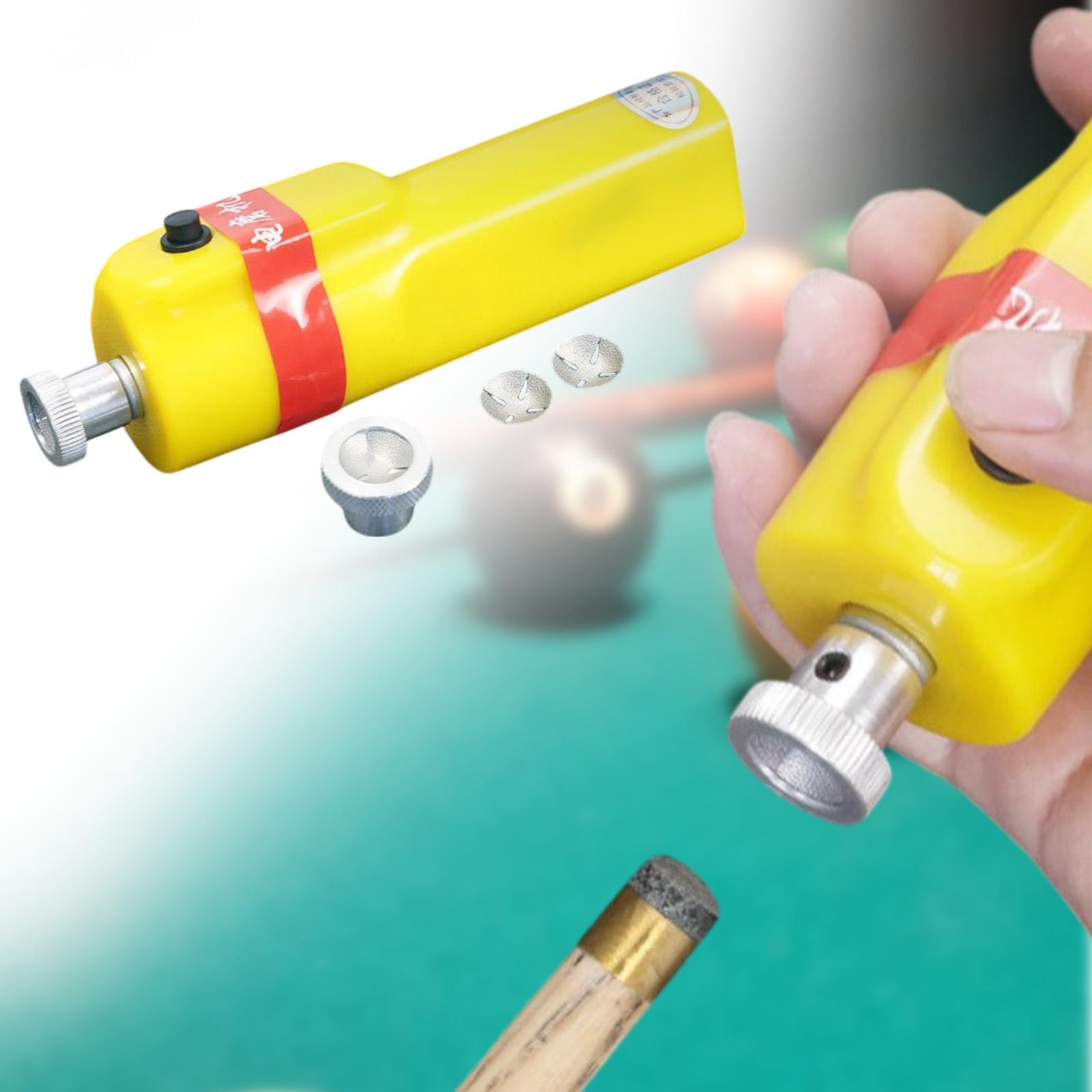 Pool Cue Tip Shaper Portable Pool Cue Tip Burnisher Replacement Cue Tip Sander Grinding Tool Billiard Accessory Repair Tool