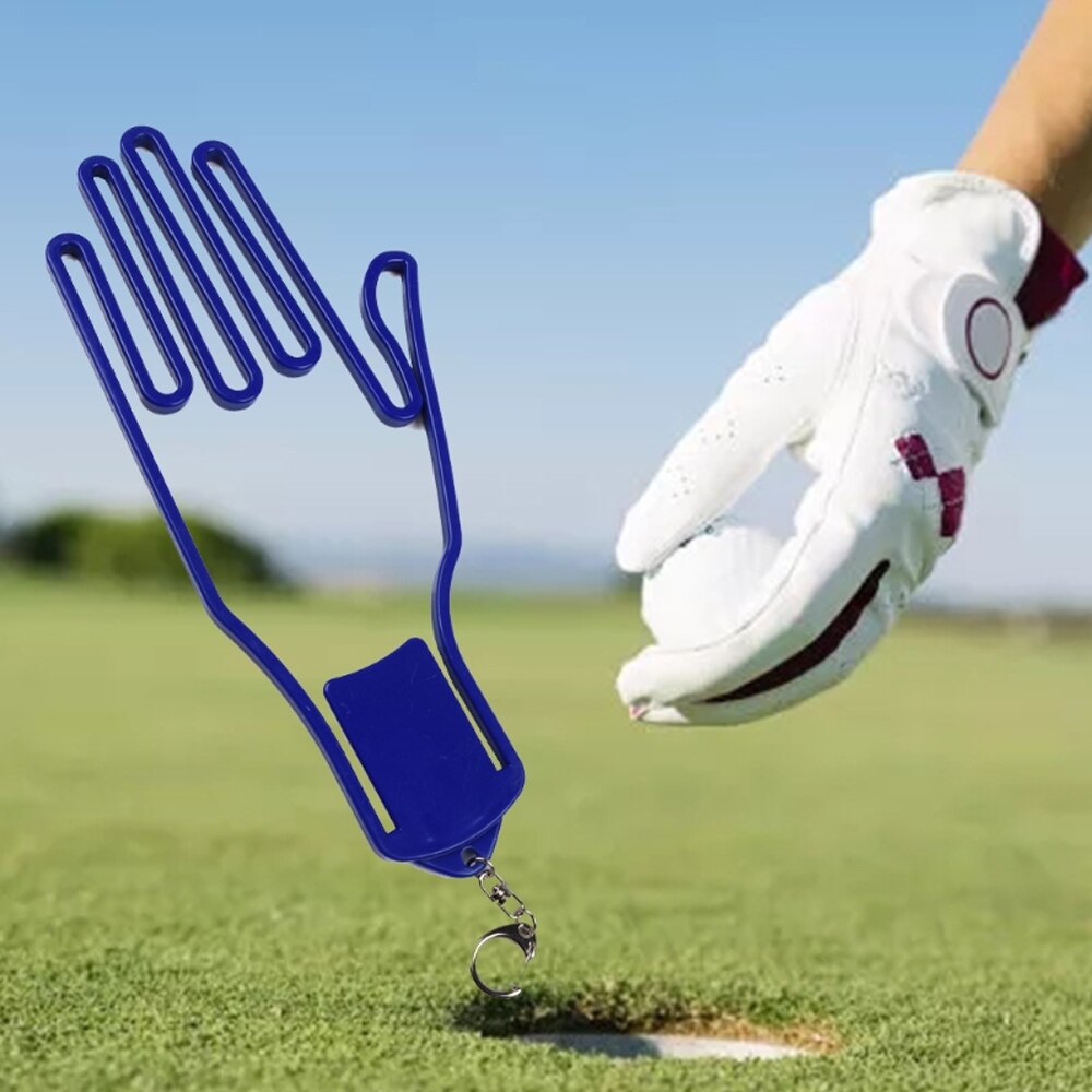 Golf Handschoen Houder Handschoen Rack Droger Hanger Brancard Voorkomen Handschoenen Krimpen Vervormen Plastic Met Sleutelhanger 8 Kleuren