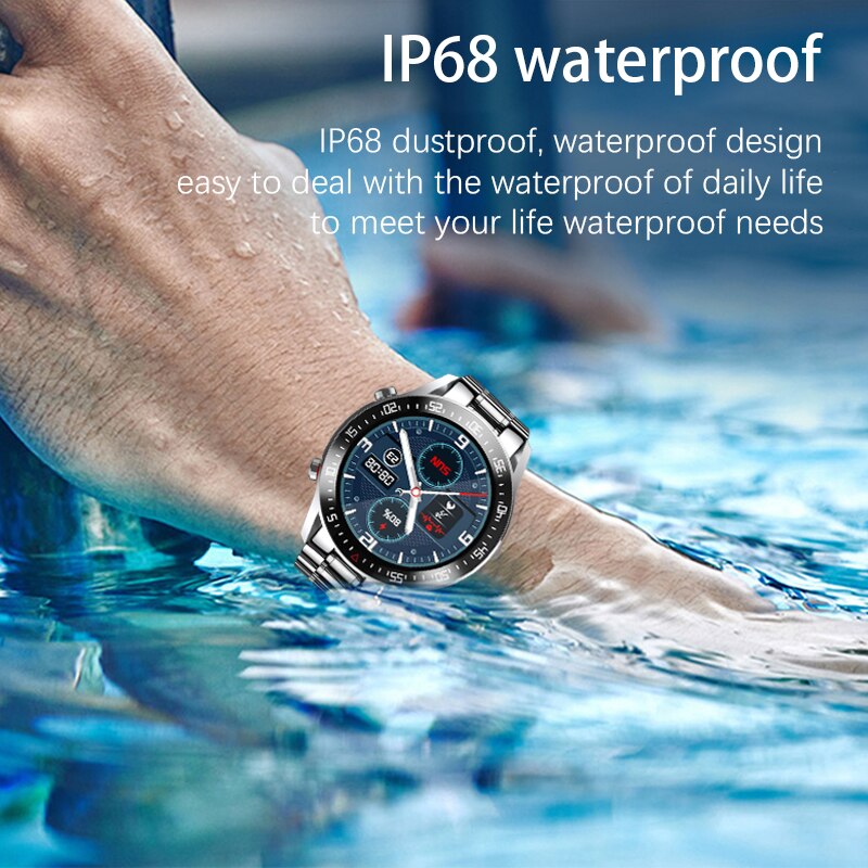 Lige tela de toque completa relógio inteligente masculino smartwatch para android ios freqüência cardíaca monitor pressão arterial à prova dwaterproof água relógios fitness